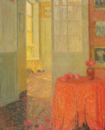 La tovaglia rossa, Versailles, c.1931 da Henri Eugene Augustin Le Sidaner